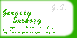 gergely sarkozy business card